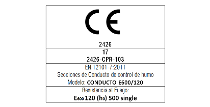 Marcado CE de Conductos de Extracción de Humos Rectangulares E600